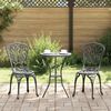 vidaXL Záhradný bistro set 3 pcs Čierna Hliník