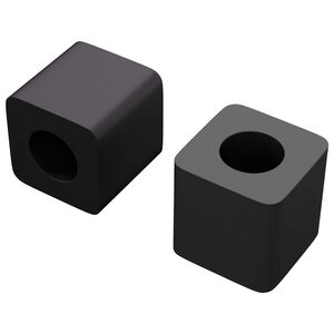 vidaXL Držiak z&aacute;suvky 2 pcs Čierna 15 x 15 x 15mm PP kopolym&eacute;r