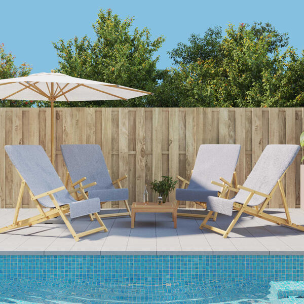 vidaXL Plážové uteráky 4 ks sivé 60x135 cm látka 400 GSM