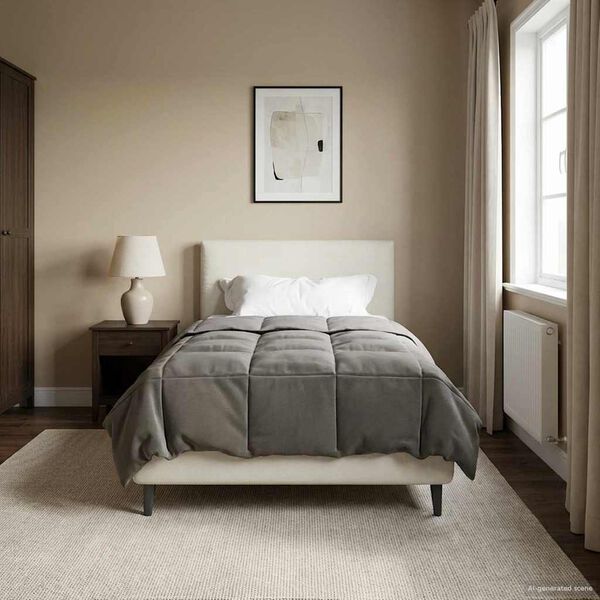 vidaXL Prikr&yacute;vka na cel&yacute; rok Svetlosiv&aacute; 140 x 220 cm Mikrovl&aacute;kno