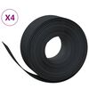 vidaXL Záhradné obruby 4 ks čierne 10 m 20 cm polyetylén