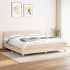vidaXL Boxspring posteľ s matracom kr&eacute;mov&aacute; 200x200 cm l&aacute;tka