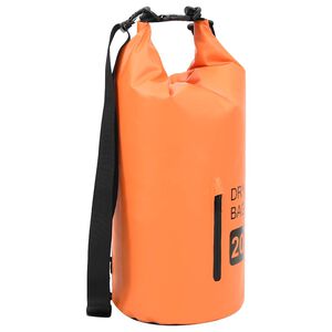 vidaXL Such&aacute; ta&scaron;ka so zipsom oranžov&aacute; 20 l PVC