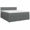 vidaXL Posteľ boxspring s matracom Tmavosiv&aacute; 140 x 200 cm L&aacute;tka