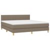 vidaXL Posteľn&yacute; r&aacute;m boxspring s matracom sivohned 180x200 cm l&aacute;tka