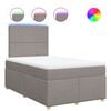vidaXL Boxspring posteľ s matracom sivohned&aacute; 120x190 cm l&aacute;tka