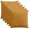 vidaXL Poťah na podložku 6 pcs ALMELO Žlt&aacute; 60 x 60 cm man&scaron;estr