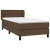 vidaXL Boxspring posteľ s matracom tmavohned&aacute; 90x190 cm l&aacute;tka