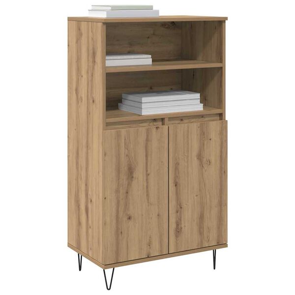 vidaXL Highboard Hned&aacute; 60 x 36 x 110 cm Kompozitn&eacute; drevo