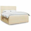 vidaXL Posteľn&yacute; r&aacute;m boxspring s matracom kr&eacute;mov&yacute; 180x200 cm l&aacute;tka