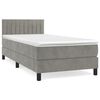 vidaXL Posteľn&yacute; r&aacute;m boxsping s matracom bledosiv&yacute; 90x190 cm zamat