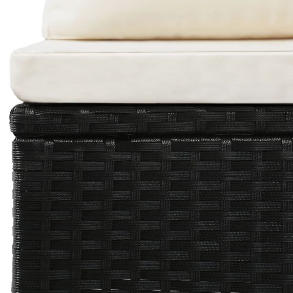 vidaXL 4-dielna záhradná sedacia súprava s vankúšmi polyratan čierna