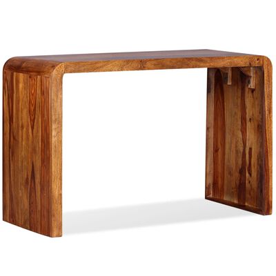 vidaXL Bočný stolík/stolík z masívneho sheesamového dreva, hnedý