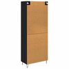 vidaXL Highboard Čierny dub 69,5 x 34 x 180 cm Kompozitn&eacute; drevo