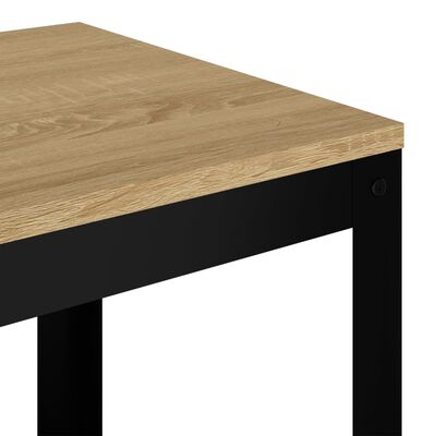 vidaXL Konferenčný stolík bledohnedý a čierny 40x40x45cm MDF a železo