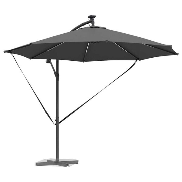 vidaXL Kantileverový banánový parasol Antracit 294 x 294 x 248 cm