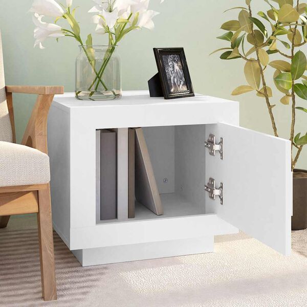 vidaXL Konferenčn&yacute; stol&iacute;k biely 51x50x45 cm spracovan&eacute; drevo