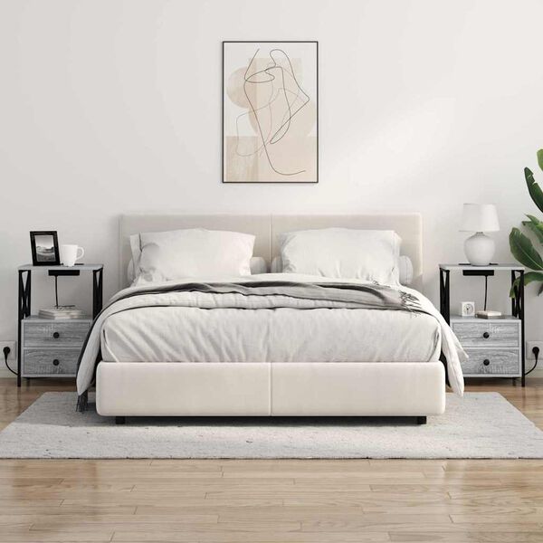 vidaXL Nočn&yacute; stol&iacute;k Siv&yacute; Sonoma 40 x 31 x 60 cm Kompozitn&eacute; drevo