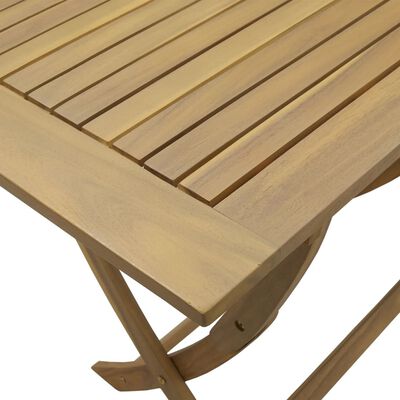 vidaXL Skladací záhradný stôl 110x55x75 cm akáciový masív