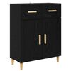 vidaXL Highboard Čierny dub 69,5 x 34 x 180 cm Kompozitn&eacute; drevo