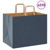 vidaXL Papierov&eacute; ta&scaron;ky 250 ks s r&uacute;čkami, modr&eacute;, 32x22x24 cm