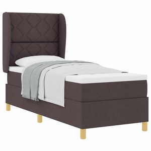 vidaXL Posteľ s pružinov&yacute;m r&aacute;mom Tmavohned&aacute; 200 x 80 cm l&aacute;tka
