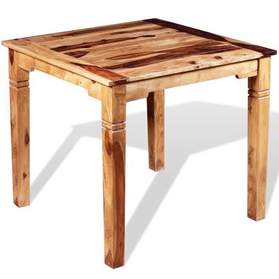 vidaXL Jedálenský stôl z masívneho sheeshamového dreva, 82x80x76 cm