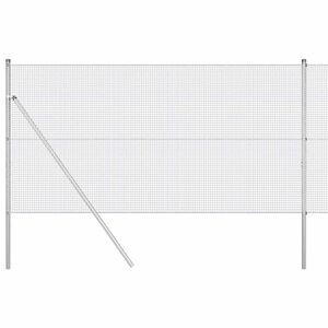 vidaXL Stĺp na plot. Strieborn&aacute;