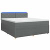 vidaXL Posteľ boxspring s matracom Tmavosiv&aacute; 140 x 200 cm L&aacute;tka