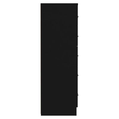 vidaXL Vysoká zásuvková komoda čierna 41x35x106 cm drevotrieska