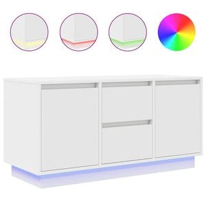 TV skrinka vidaXL s LED svetlami Biela 100x41x50 cm