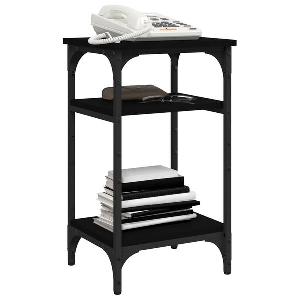 vidaXL Bočn&yacute; stol&iacute;k čierny 35x30x60 cm spracovan&eacute; drevo