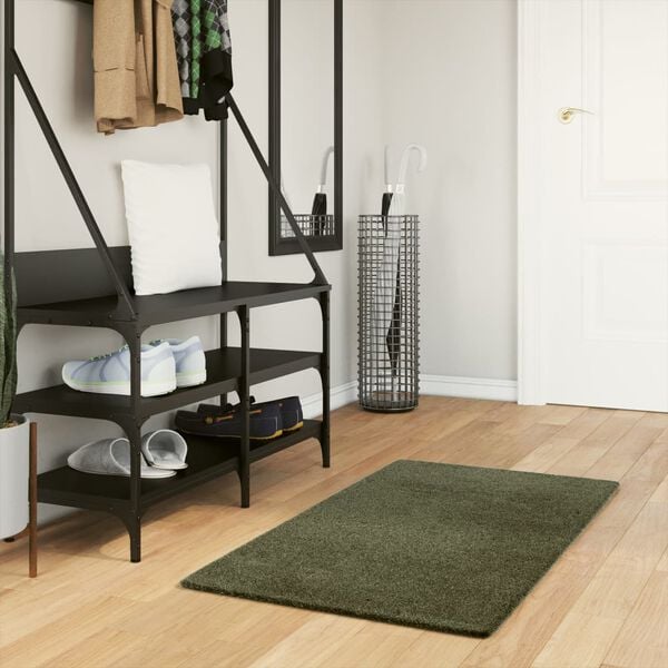 vidaXL Koberec HUARTE kr&aacute;tky vlas m&auml;kk&yacute; um&yacute;vateľn&yacute; zelen&yacute; 60x110 cm