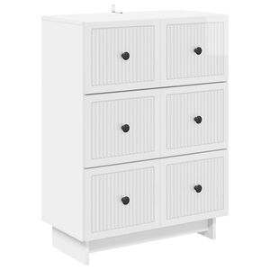 vidaXL Z&aacute;suvkov&yacute; kabinet Biela s vysok&yacute;m leskom 66 x 34,5 x 90 cm