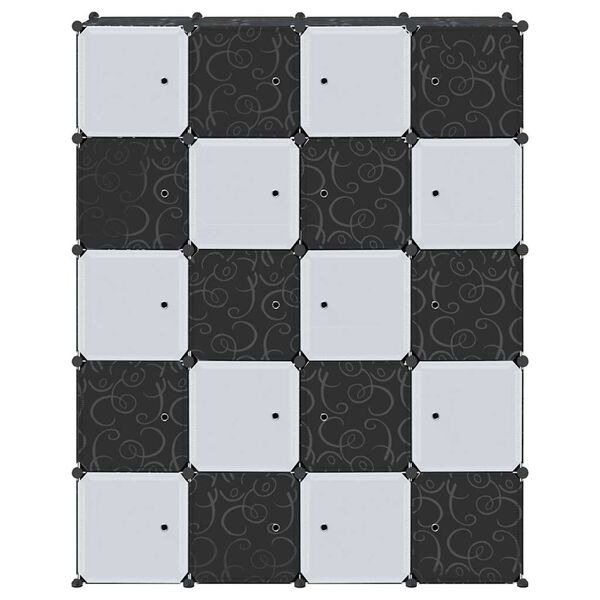 VidaXL úložný organizér na kocky s 20 kockami a závesnými tyčami PP