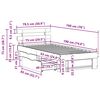 vidaXL R&aacute;m postele Pr&iacute;rodn&aacute; 75 x 190 cm Mas&iacute;vne borovicov&eacute; drevo