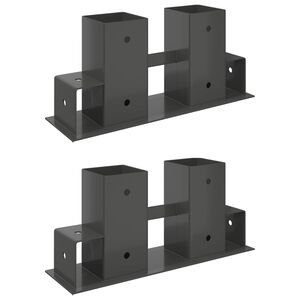 Pomocn&iacute;k na stohovanie dreva 2 pcs Antracitov&aacute; 34 x 10 x 15 cm Oceľ