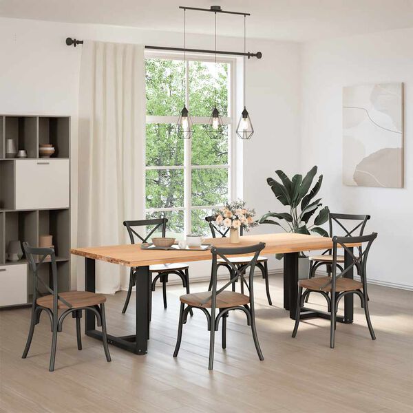 vidaXL Nohy k jedálenskému stolu v tvare T, 2 ks, čierne, 90x35x(72-73) cm, oceľ