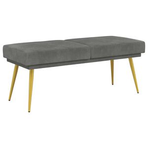 vidaXL Dvojvrstvov&aacute; lavica Tmavosiv&aacute; 120 x 45 x 46 cm Zamat