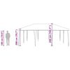 vidaXL Párty stan Biela 600 x 400 x 266 cm Polyetylén a oceľ