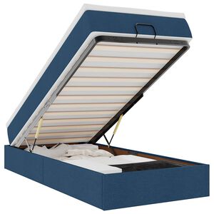 vidaXL Osmansk&yacute; r&aacute;m postele s matracom modr&aacute; 90x190 cm l&aacute;tka