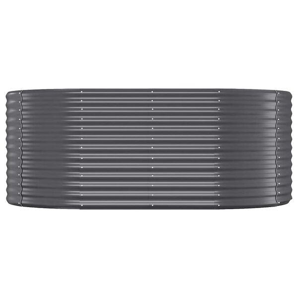 vidaXL Vyvýšený záhradný záhon pozinkovaná oceľ 175x100x68 cm antracit