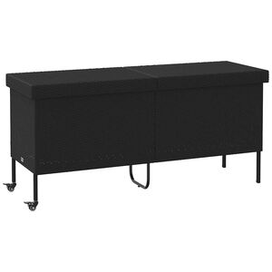 vidaXL Z&aacute;hradn&yacute; &uacute;ložn&yacute; box s kolieskami čierny 160x55x75 cm polyratan