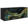 vidaXL N&aacute;stenn&yacute; TV kabinet WIJHE 102 x 33 x 40 cm Čierny dub