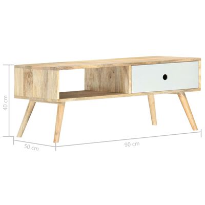 vidaXL Konferenčný stolík 90x50x40 cm masívne mangovníkové drevo