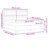 vidaXL LED box s pružinami s matracmi Tmavo &scaron;ed&aacute; 180 x 200 cm l&aacute;tka
