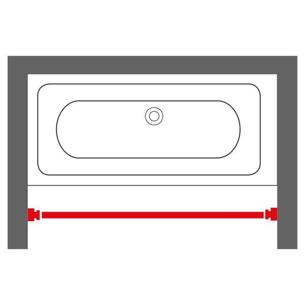 Sealskin Teleskopická sprchová tyč na záves chrómová 185 cm