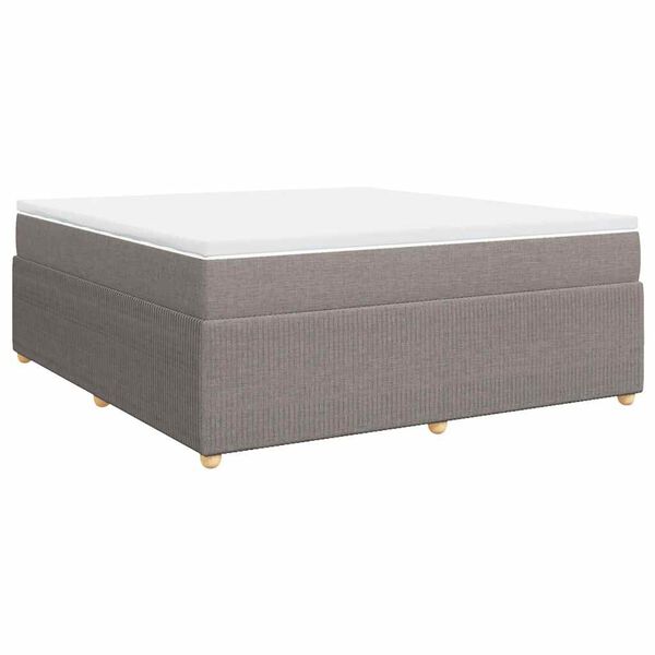 vidaXL Posteľný rám boxspring s matracom sivohned 180x200 cm látka