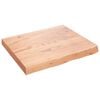 vidaXL Stolov&aacute; doska bledohned&aacute; 60x50x(2-6) cm o&scaron;etren&yacute; mas&iacute;vny dub