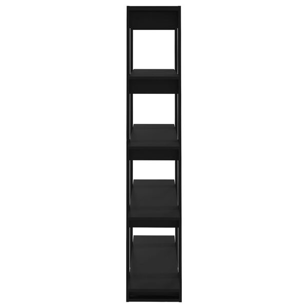 vidaXL Knižnica/deliaca stena čierna 100x30x160 cm